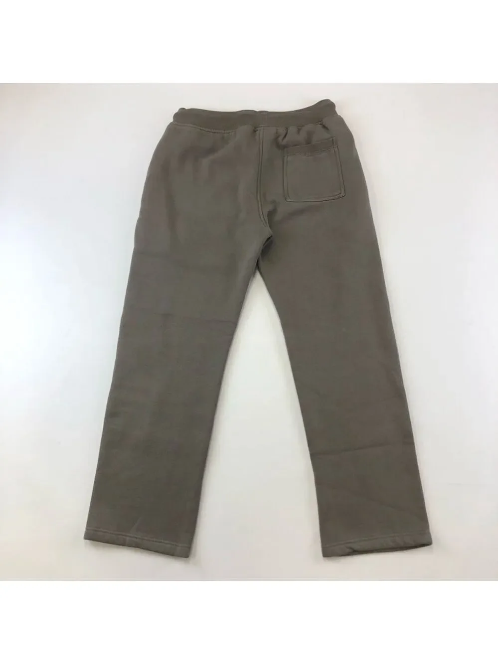 Palm Angels taupe neutral genderless fleece pull on pant Medium embroidered leg